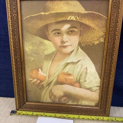 Vintage Child with Apples