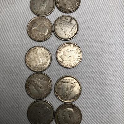 10 Canadian silver dimes