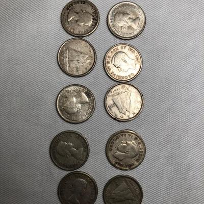 10 Canadian silver dimes