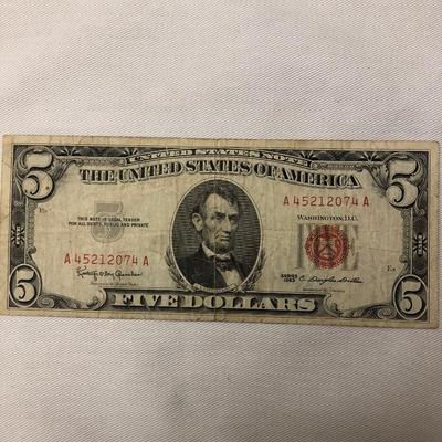 Series 1963 Five US Dollars Red Printing