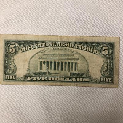 Series 1963 Five US Dollars Red Printing