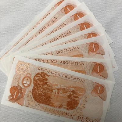 Argentina 1 & 5 peso currency