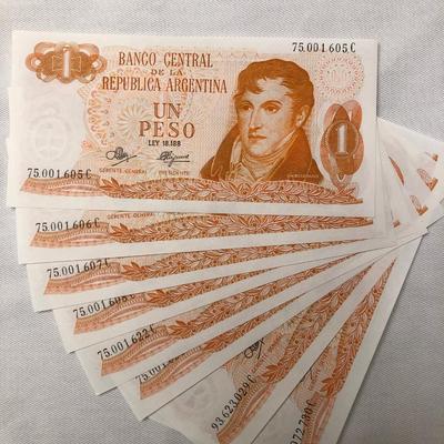 Argentina 1 & 5 peso currency