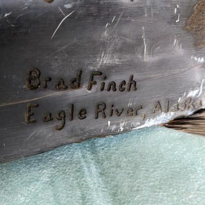 Brad Finch, Eagle River, Wi, "Night Duel" Horn Carving