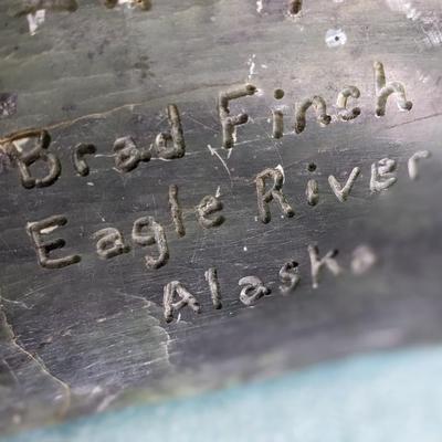 Brad Finch, Eagle River, Wi, Sheep Horn Carvings. "In Mystic Pass"