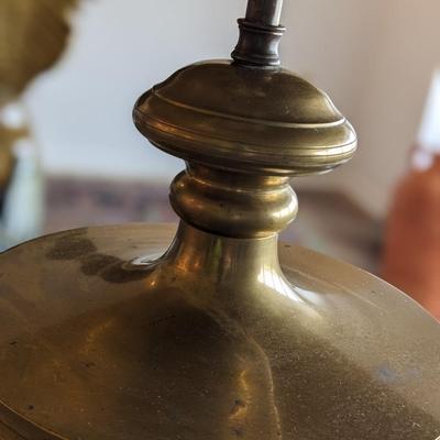 2nd Antique Brass Lamp with 2 Bulbs