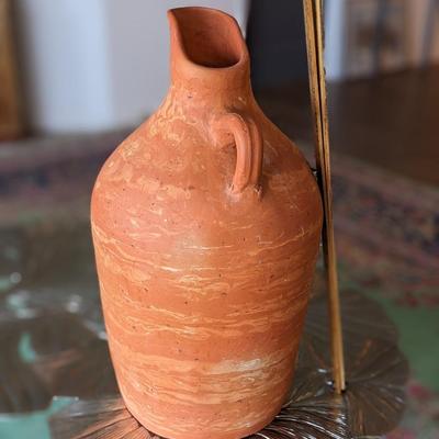 Large, Beautiful Clay Pitcher/Vase