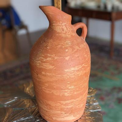 Large, Beautiful Clay Pitcher/Vase