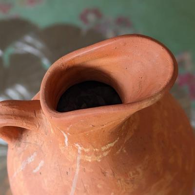 Large, Beautiful Clay Pitcher/Vase