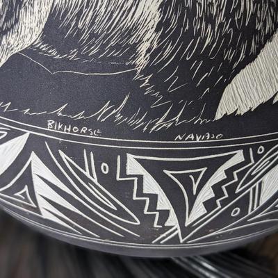 Signed Black Horse Navajo Pottery