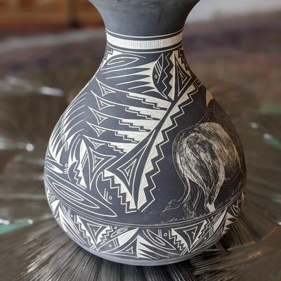 Signed Black Horse Navajo Pottery