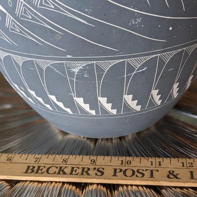 Stunning Black Horse, Navajo Vase