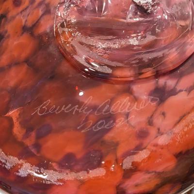 Incredibly Beautiful Signed Beverly Albrets Hand Blown Sculpture