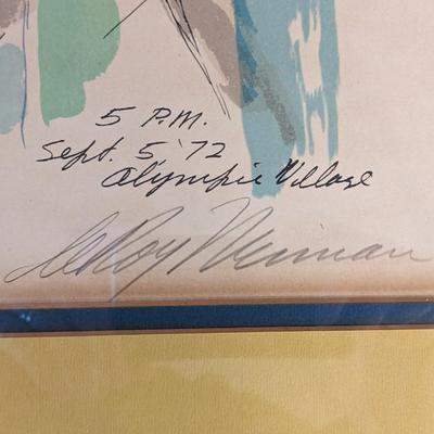 '77 Leroy Neiman Signed A.P.  "5pm Sept 5th, 1972 (Olympics)