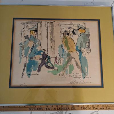 '77 Leroy Neiman Signed A.P.  "5pm Sept 5th, 1972 (Olympics)
