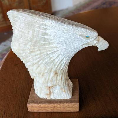 Bald Eagle by Harold Davidson, Sculpted Alabaster