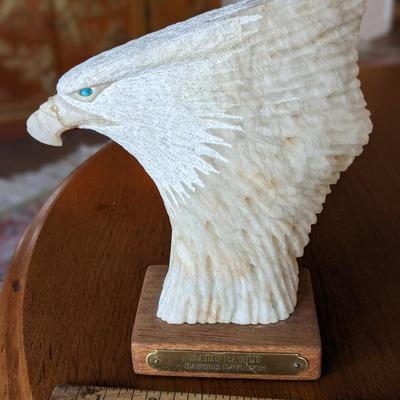 Bald Eagle by Harold Davidson, Sculpted Alabaster