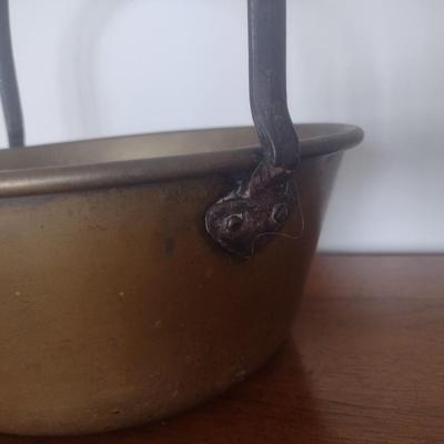 Vintage Copper Handled Jam Pot