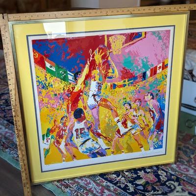 Leroy Neiman "Basketball" 1972 Olympics. Signed Artist's Proof AP