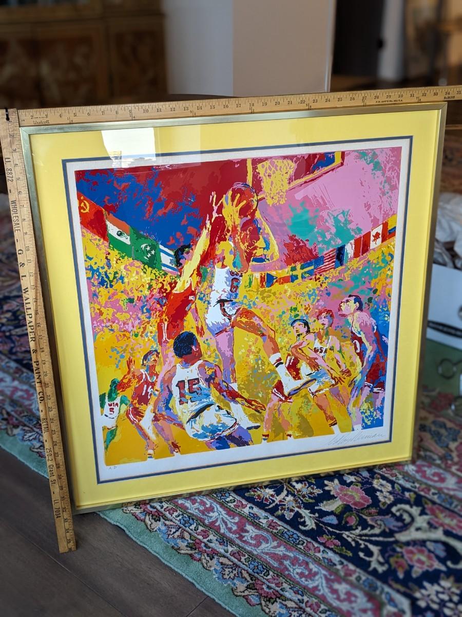 Leroy Neiman Basketball 1972 Olympics Signed Artist S Proof AP   A 90804783 P2vr5cyx2kme4sjt 