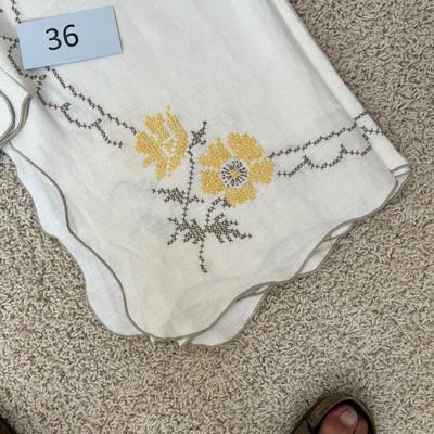 Embroidered Table Cloth & Linens