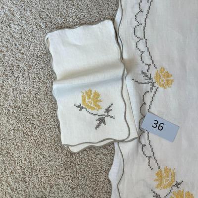 Embroidered Table Cloth & Linens