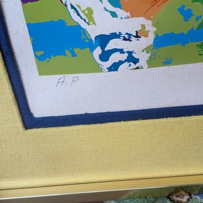 Signed A.P., Leroy Neiman "The Track (Out of the Blocks)â€ Serigraph