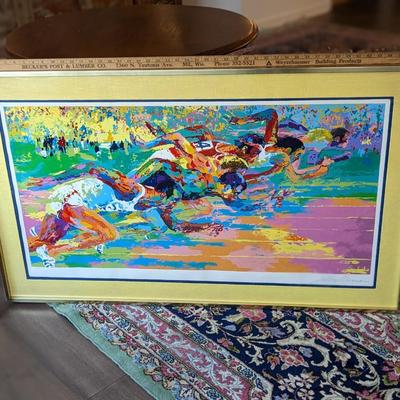 Signed A.P., Leroy Neiman "The Track (Out of the Blocks)â€ Serigraph