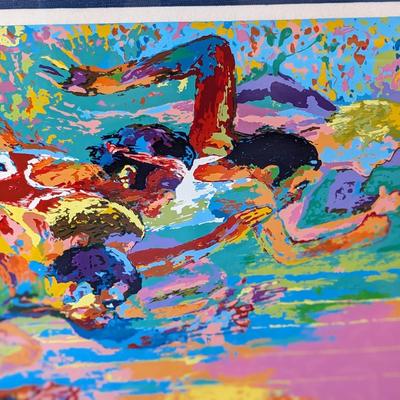 Signed A.P., Leroy Neiman "The Track (Out of the Blocks)â€ Serigraph