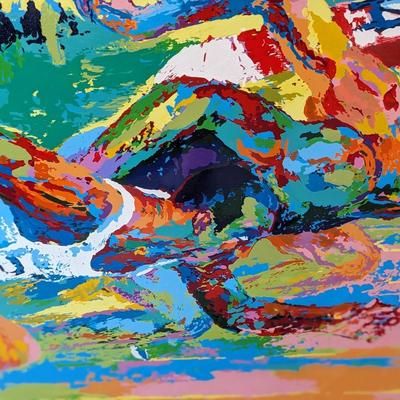 Signed A.P., Leroy Neiman "The Track (Out of the Blocks)â€ Serigraph