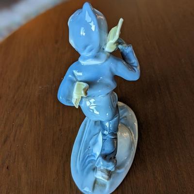 VINTAGE KUNST ILMENAU GDR CHILD SKIER PORCELAIN FIGURINE