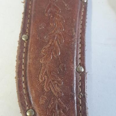 Two knives with sheaths Antler handled