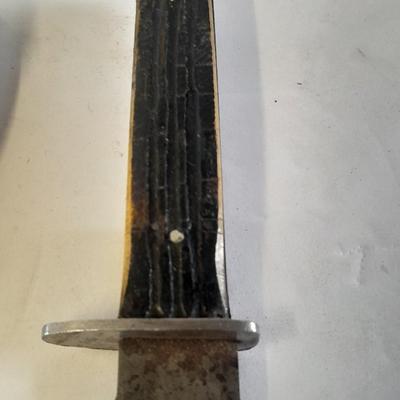 Two knives with sheaths Antler handled