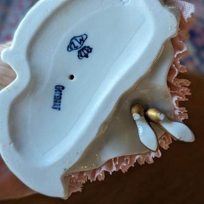 2 Vintage Dresden MV Porcelain Figurines