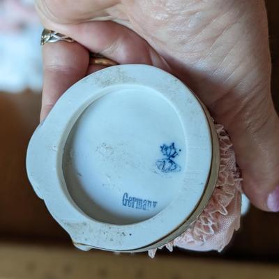 2 Vintage Dresden MV Porcelain Figurines