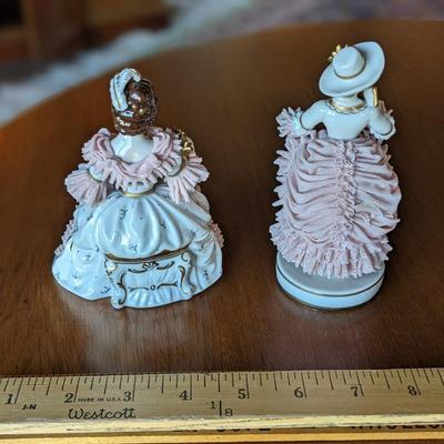 2 Vintage Dresden MV Porcelain Figurines