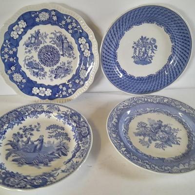 The Spode blue room collection plates - total of 4 (2)