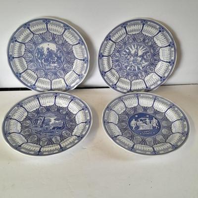 The Spode blue room collection calendar plates - total of 4 (3)