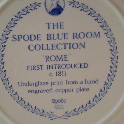 Four blueprint collector's plates Spode, Ironstone England, Copeland