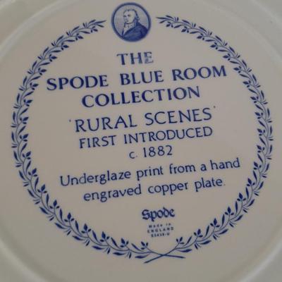Four blueprint collector's plates Spode, Ironstone England, Copeland