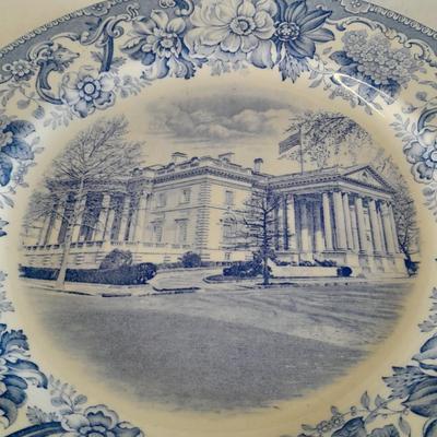 Four blueprint collector's plates Spode, Ironstone England, Copeland