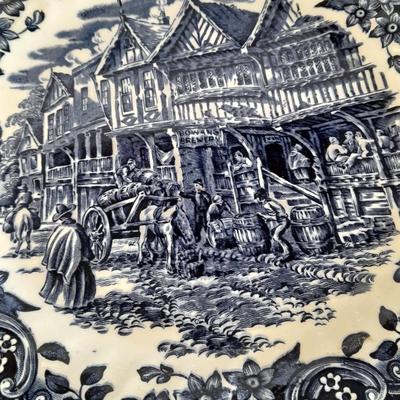 Four blueprint collector's plates Spode, Ironstone England, Copeland