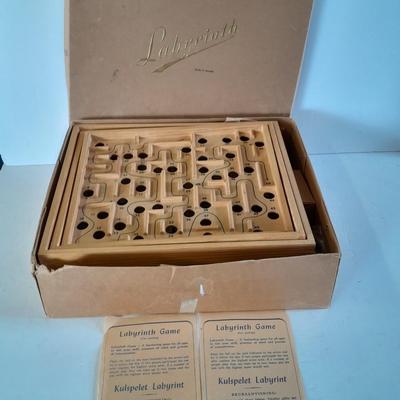 Wooden Labyrinth game made in Sweeden in original box
