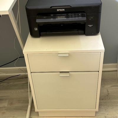 White file cabinet (printer sold separately)