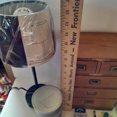 New table lamp, Musical Jewlery box, led lit bottle and more.