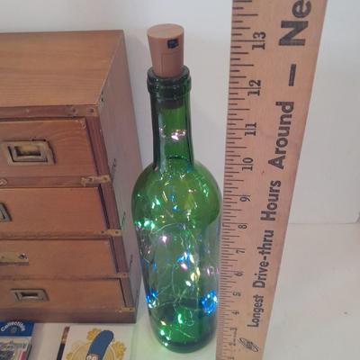 New table lamp, Musical Jewlery box, led lit bottle and more.