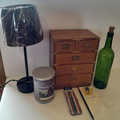 New table lamp, Musical Jewlery box, led lit bottle and more.