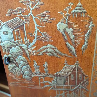 Stunning Drexel Heritage Lit Asian Chinoiserie Breakfront