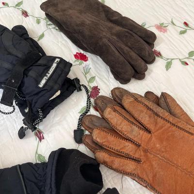 Various Gloves and Tin