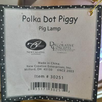 Pig lamp, piggy bank, and more pigs
